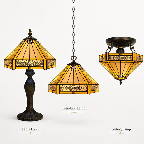 Tiffany inch hexagone style - inch,