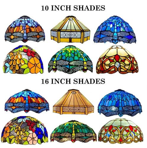 Tiffany lamp shades 16 - 10", 16"