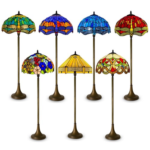 Tiffany floor lamps stained - tiffany,