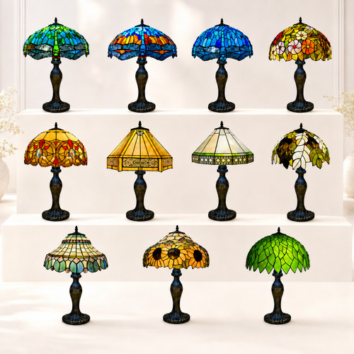 Tiffany style table lamp - table,