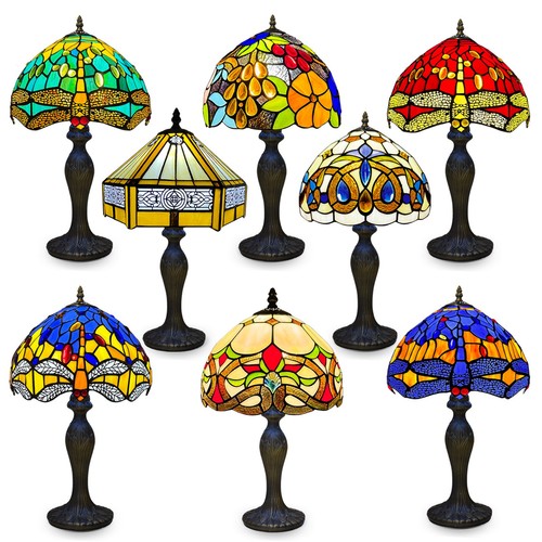 Tiffany style table lamp - table,