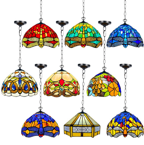 Tiffany stained glass pendant - tiffany,