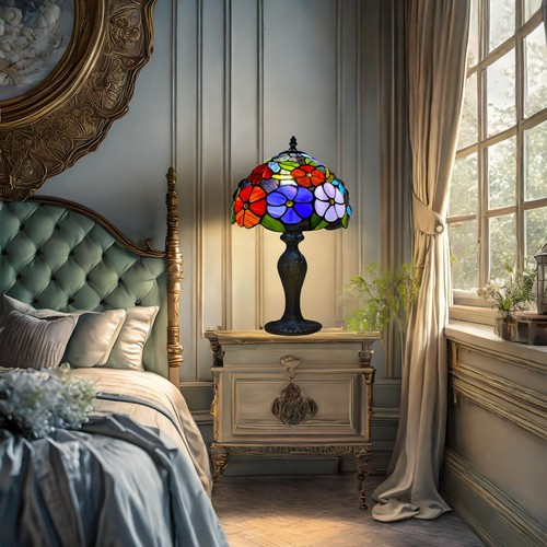 Tiffany style flower table - tiffany,