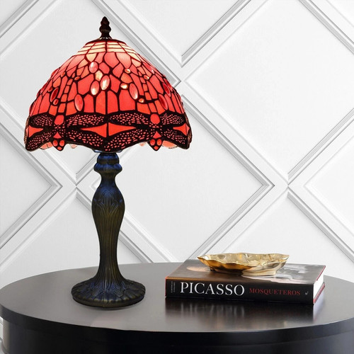 Tiffany style red table - style,