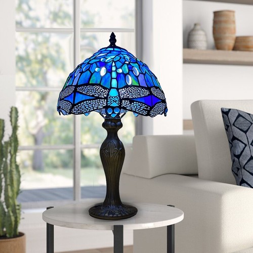 Dragonfly tiffany glass table - dragonfly,